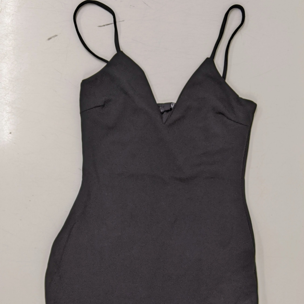 Misguided Strappy Curve Hem Bodycon mini dress